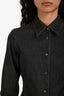Gucci Vintage Washed Black Denim Button Down Shirt Size 38