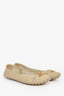 Louis Vuitton White Epi Leather Logo Flats Size 36
