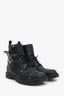 Fendi Black Leather Studded Accents Combat Boots Size 40.5