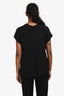Vince Black Silk V-Neck Short Sleeve Top Size XS