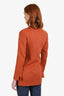 Akris Rust Cashmere Single Breasted Button Down Blazer Size M