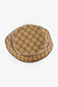 Gucci GG Supreme Canvas Brown Leather Bucket Hat