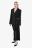 Monse Black Wool Asymmetrical Pleated Blazer Size 10