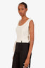 Moschino Couture Cream Sleeveless Scoop Neck Top Size 10