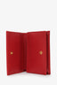 Gucci Red Leather GG Marmont Card Case