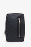 Sac bandoulière Gucci noir en toile GG Supreme monogrammée avec bande Web