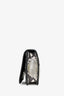 Longchamp Silver Snakeskin Embossed Cavalcade Wallet On Chain