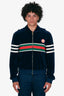 Gucci x Adidas Navy Velour Zip Up Jacket Size XL Mens