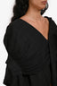 Issey Miyake Black Pleated Collar Hem Poncho Size 2
