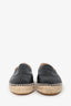 Pre-loved Chanel™ Black Lambskin Leather Interlocking CC Logo Espadrilles Size 41
