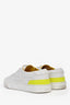 Hermès White/Yellow Leather Deep Sneaker Size 36