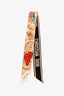 Christian Dior Beige/Multicolour Silk Love Graffiti Twilly