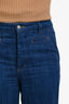 Loewe Fall Winter 2018 Blue Denim Pink Cuff Tapered Jeans Size 36