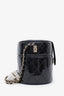 Pre-loved Chanel™ 2019 Black Patent Leather Quilted CC Allure Vanity Case with Chain