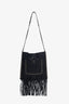Pre-loved Chanel™ 22C Black Calfskin Quilted Fringe Small Shopping Bag