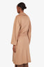 Weekend Max Mara Caramel Virgin Wool Double Breasted Belted Coat Size 8
