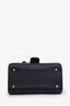 Delvaux Black Grained Calfskin Mini Brillant Top Handle Bag with Strap