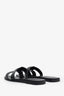 Hermès Black Leather 'Oran' Sandals Size 39