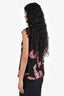Giambatista Valli Black/Red Silk Sleeveless Top Size S
