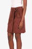 Weekend Max Mara Burgundy Suede Mini Skirt Size US 4