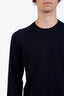 Tom Ford Navy Cotton Silk Crewneck Sweater Size 48 Mens