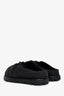 Prada Black Re-Nylon Quilted Puffer Fur Lined Mules Size 9 Men's