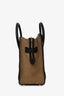 Celine Blue/Brown/Black Suede and Leather Micro 'Luggage' Tote With Top Handles