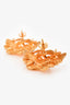 Versace Gold Tone Large Medusa Head Stud Earrings