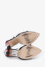 Gucci Black Patent Leather Colourblock Pattern Mules Size 38.5