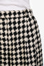 Gucci Black/White Tweed Houndstooth Wide Leg Pants Size 38