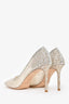 Jimmy Choo Champagne Coarse Glitter Romy 85 Pumps Size 41.5