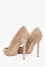 Gianvito Rossi Beige Suede Pointed Toe Stiletto Heels Size 40