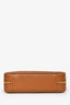 Miu Miu Brown Leather Logo Small 'Beau' Top Handle Bag