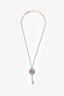 Tiffany & Co. 18K White Gold Diamond Set Key 2.25" Key Pendant