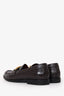 Valentino Brown/Gold Leather Vlogo Loafers Size 39