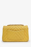 Pre-loved Chanel™ 2015-2016 Yellow Chevron Leather Mini Rectangular Flap Bag