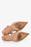 Valentino Beige Patent Leather Rockstud Cage Heels Size 35.5