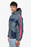 Valentino Blue/Pink Canvas Faux Leather Colourblock Jacket Size 42 Mens