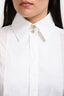 Pre-loved Chanel™ White Cotton Poplin Tuxedo Shirt Size 46