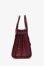 Saint Laurent Burgundy Embossed Croc Leather Baby Sac de Jour With Strap