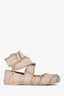Christian Dior Nude Ankle Wrap Ballet Flats Size 40