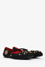 Dolce & Gabbana Black Crystal Stud Detail Ballet Flat Size 37