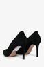 Prada Black Suede Cutout Accent D'Orsay Pumps Size 36