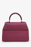 Moynat Purple Leather Réjane BB Top Handle Crossbody