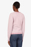 Pre-loved Chanel™ Spring 2023 Purple Bicolour Cashmere CC Cardigan Size 38