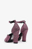 Prada Pink Crystal Embellished Heeled Sandals Size 38.5