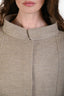 Loro Piana Beige Marble Slab Cashmere Salzburg Cape Coat with Leather Belt