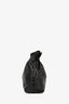 Loewe Black Leather Medium Flamenco Clutch with Leather + Canvas Strap