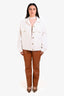 Staud Brown Vegan Leather High Waisted Tailored Pants Size 12