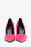 Balenciaga Pink Velvet Pointed Toe Heels Size 38